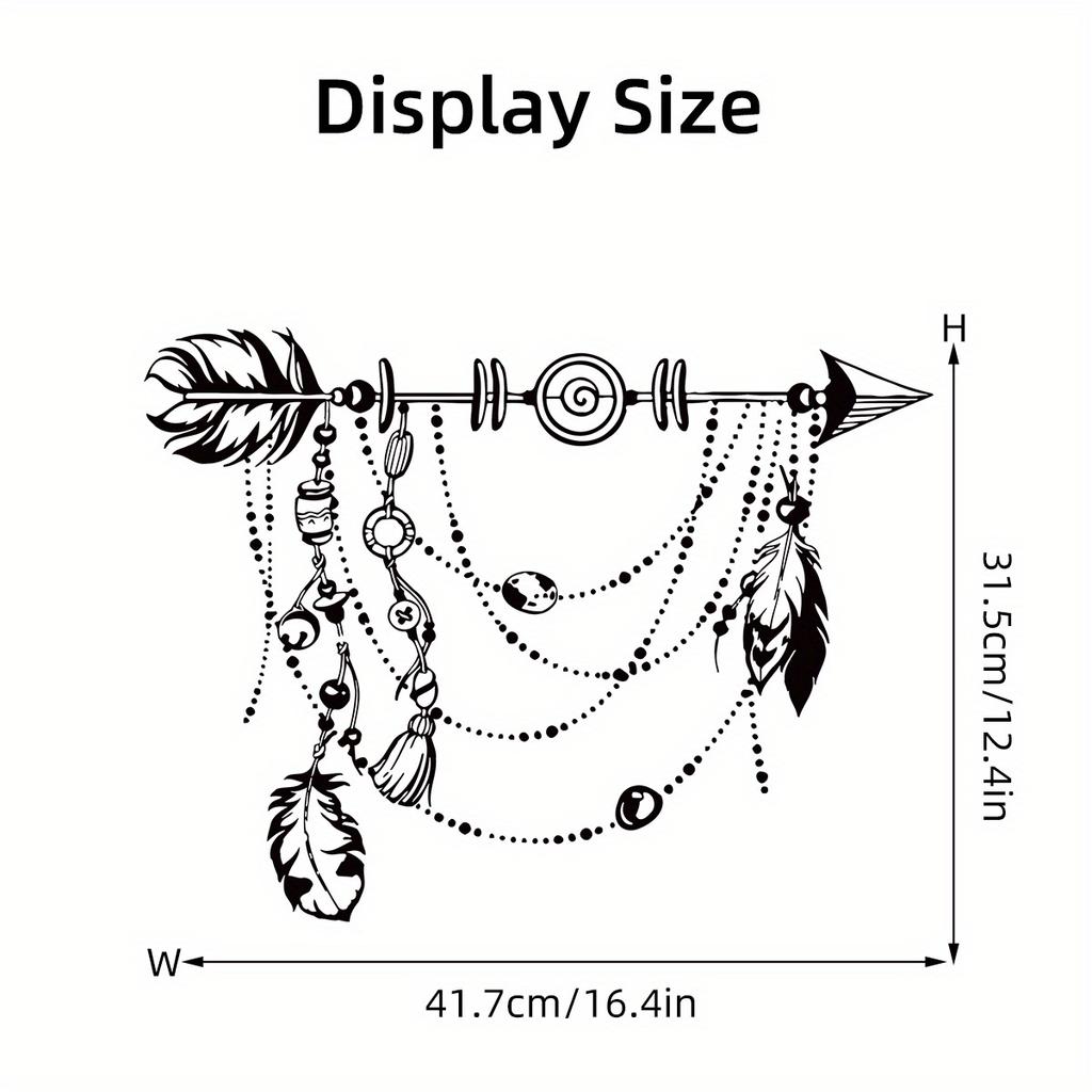 Black Arrow Feather Hominid Jungle Wall Stickers Wall Stickers Removable For Bedroom Living Room Foyer Decoration Wall Decals
