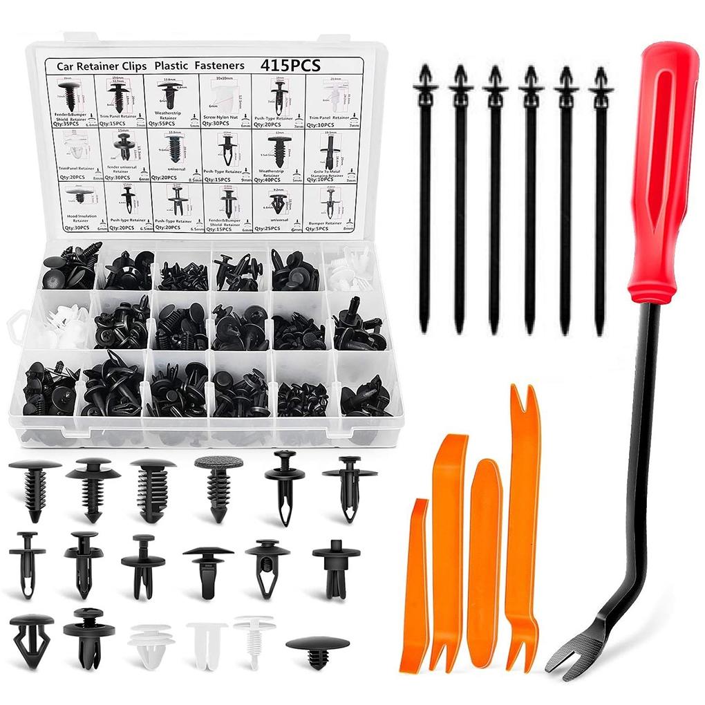 Смешанный комплект автомобильных крепежных зажимов, фиксаторов для кузова автомобиля, заклепок, бампера, дверной обшивки, панели, крепежных элементов с коробкой, автомобильные аксессуары