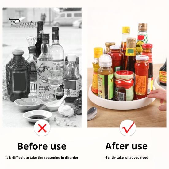 Вращающийся на 360 градусов органайзер Lazy Susan с большой вместимостью и нескользящей конструкцией, многоцелевая кухонная полка для специй, поворотный стол Lazy Susan