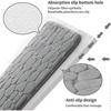 Memory Foam Bath Mat Cobblestone Bathroom Rugs,16"x24",DarkGray