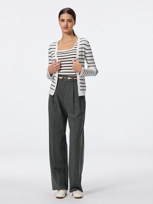 Широкие брюки Tuck+ec Длина 80,0 см 