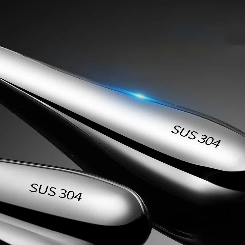 1/2Pcs Rice Spoon 304 Stainless Steel Non Stick Thick Home Soup Rice Spoon Kitchen Seasoning Spoon Hotel Restaurant Tableware