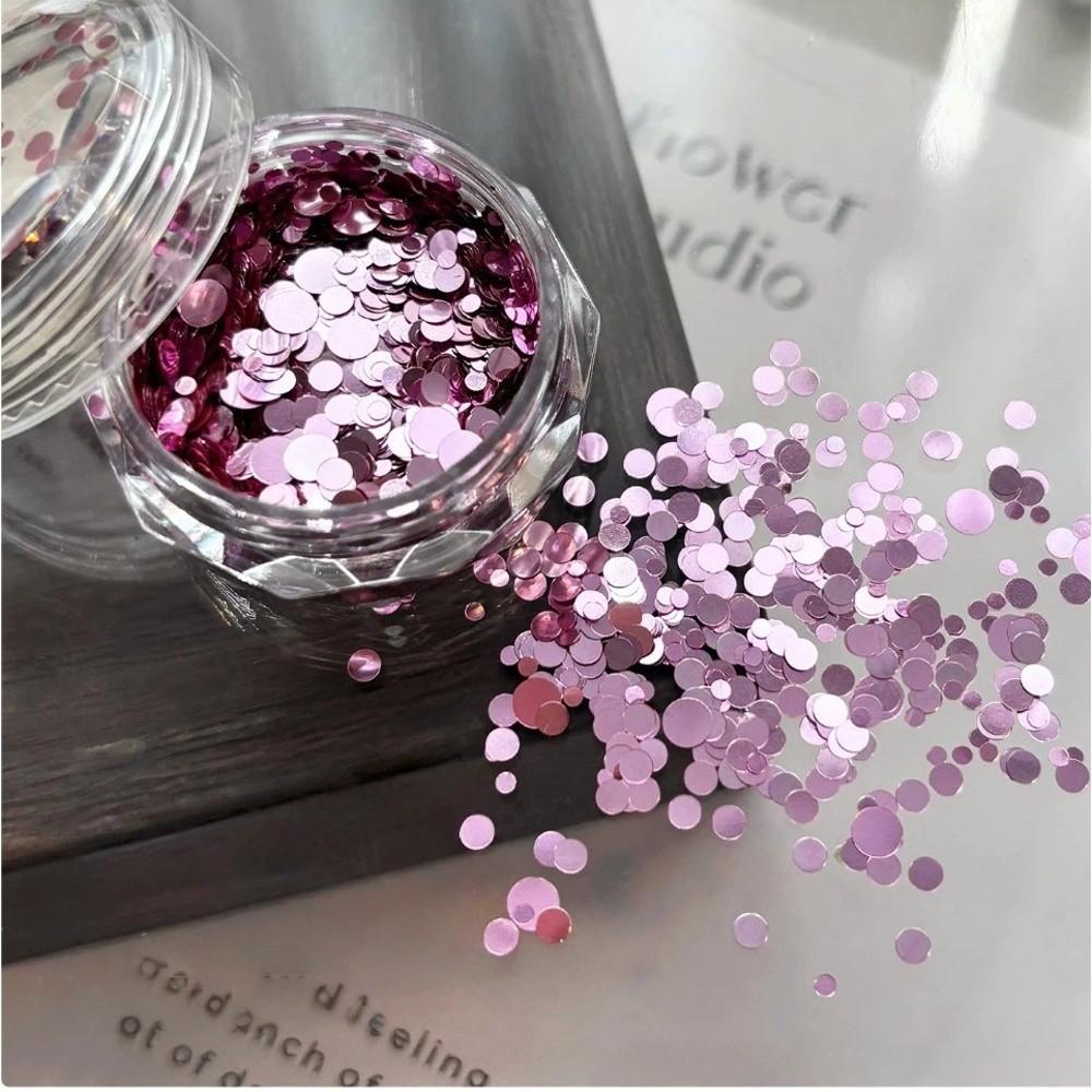 Mini Round Polka Dot Glitter Nail Art Decorations DIY Round Sequined Patchwork Nail Art  Salon Use