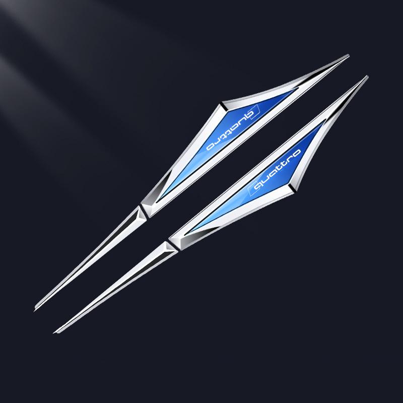 For Audi A3 A4 A5 A6 A7 A8 S3 S4 S5 S7 S8 RS3 RS4 RS7 R8 B9 C7 Car Side Badge Decal Fender Sticker Bumper Decoration Accessories