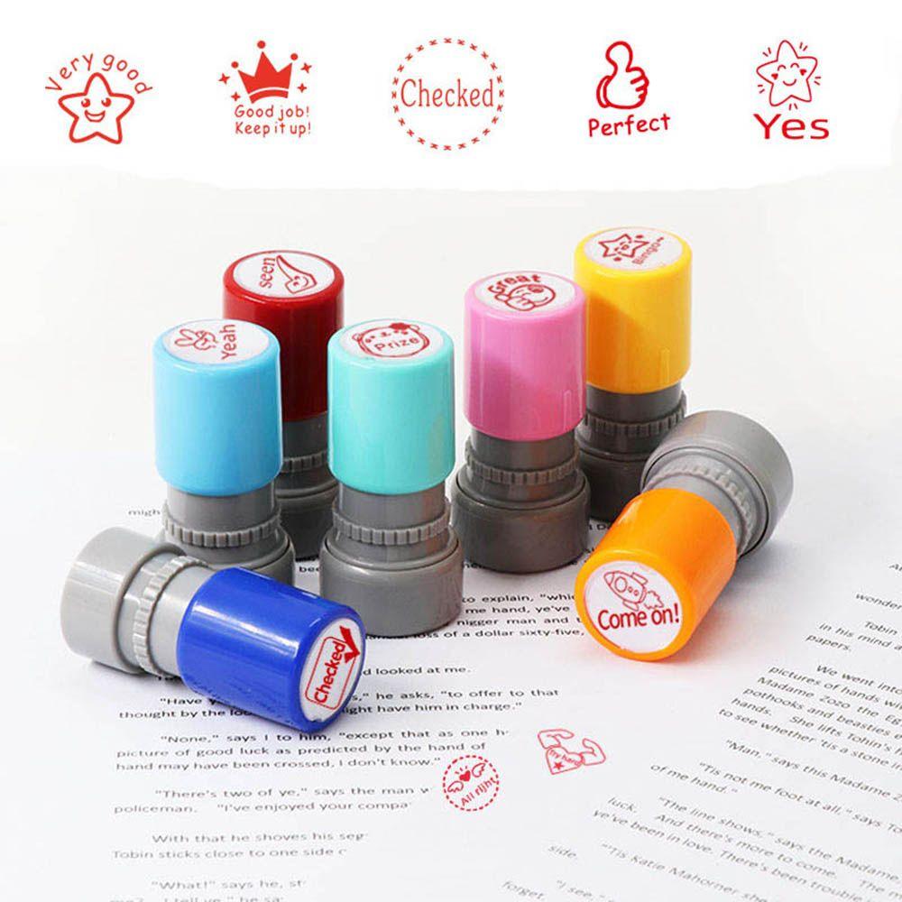 Toy Stamps Cartoon Stamps Kids Seal Teaching Stamp Encouragement Reward Seal Commentary Stamp
