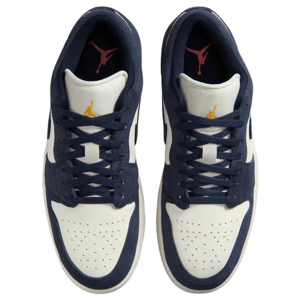 Jordan Air Jordan 1 Low Винтажные Баскетбольные Кроссовки Унисекс Морской Синий IO7448-400