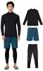 Rashguard Top and Bottom Long UV Protection [Acrais] Men's Swimsuit, Set, Sleeve, 3-Piece Set, Shirt, T-Shirt, Leggings, UPF50+, Pool, Sea, Beach,