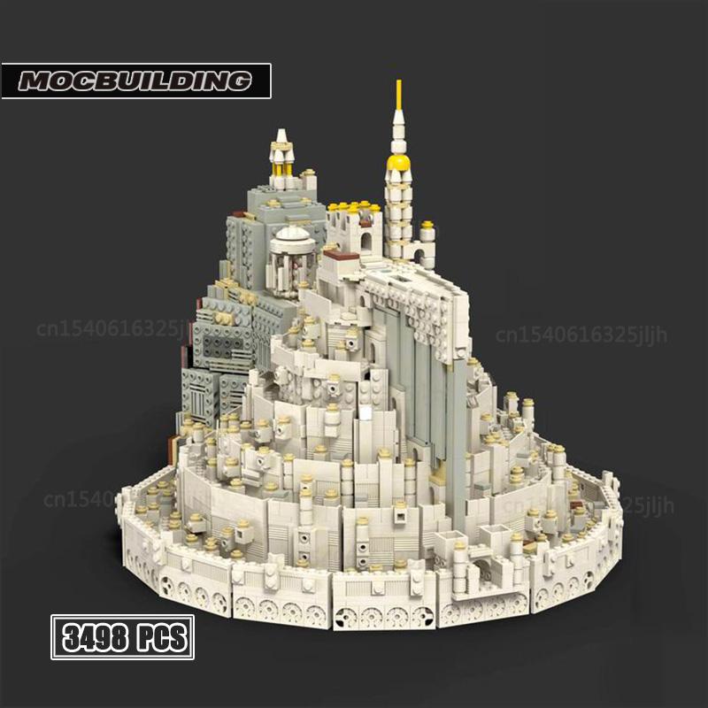 The White City Rings Movie Scene MOC Building Blocks Collection Technology Bricks Creative Display Model Toys Xmas Gifts