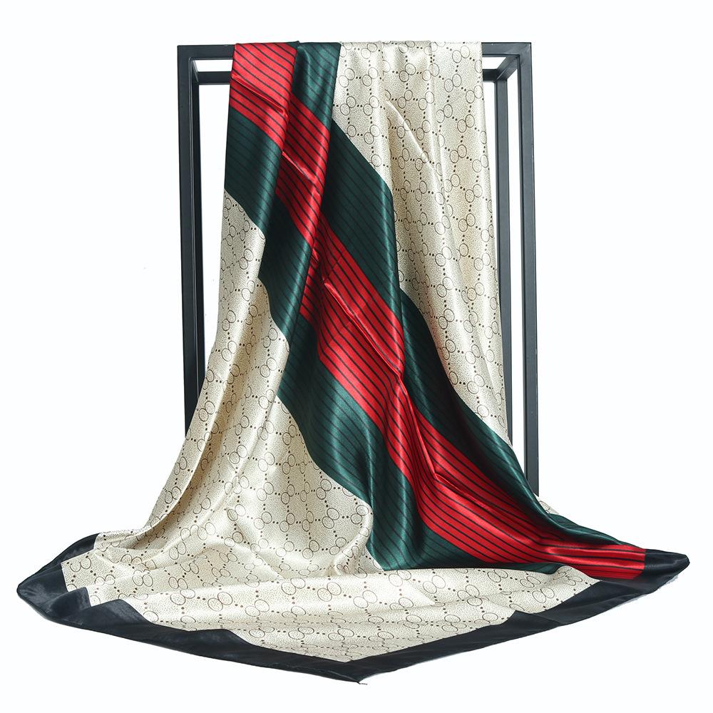 High-quality Luxurious Silk Scarves Headband Scarfs Neck Scarf For Women Chain Silk Scarf Women's Decorative Shawl