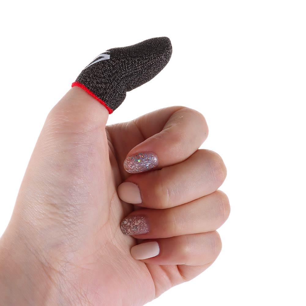 1 Pair Mobile Breathable Sweatproof Finger Cots Anti-slip Game Fingertip Gloves Touch Screen
