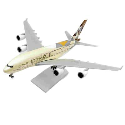 1/240 Авиационная реплика Модель самолета Etihad A380 30 см Детский подарок Детские игрушки для мальчика Масштаб Etihad Смола Подарок