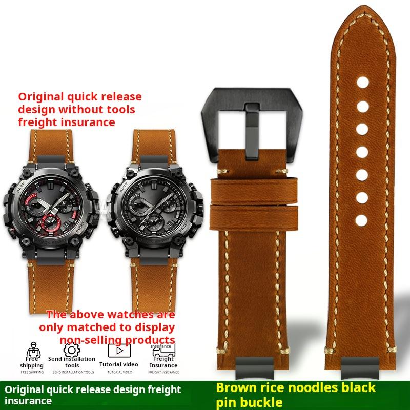 Mtg B3000 Новый стиль Металлический Адаптер Для Casio Mtg-b3000b/bd Мужские Часы Ремешок Быстросъемный Ретро Настоящая Кожаная Часовая Лента Браслет