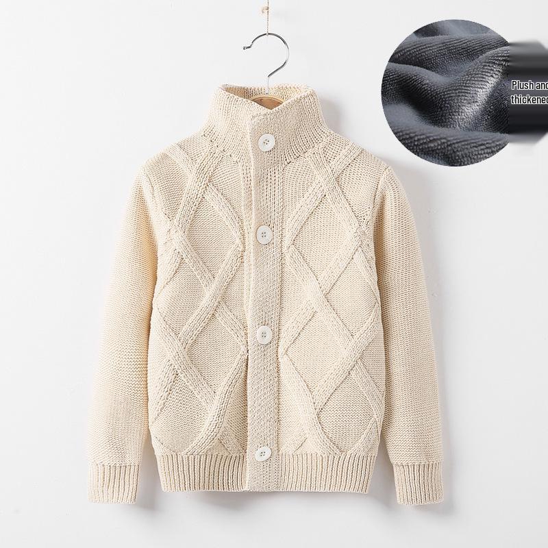 Детский вязаный кардиган с высоким воротником - Теплый и уютный для осени/зимы (Возраст 2-11 лет)