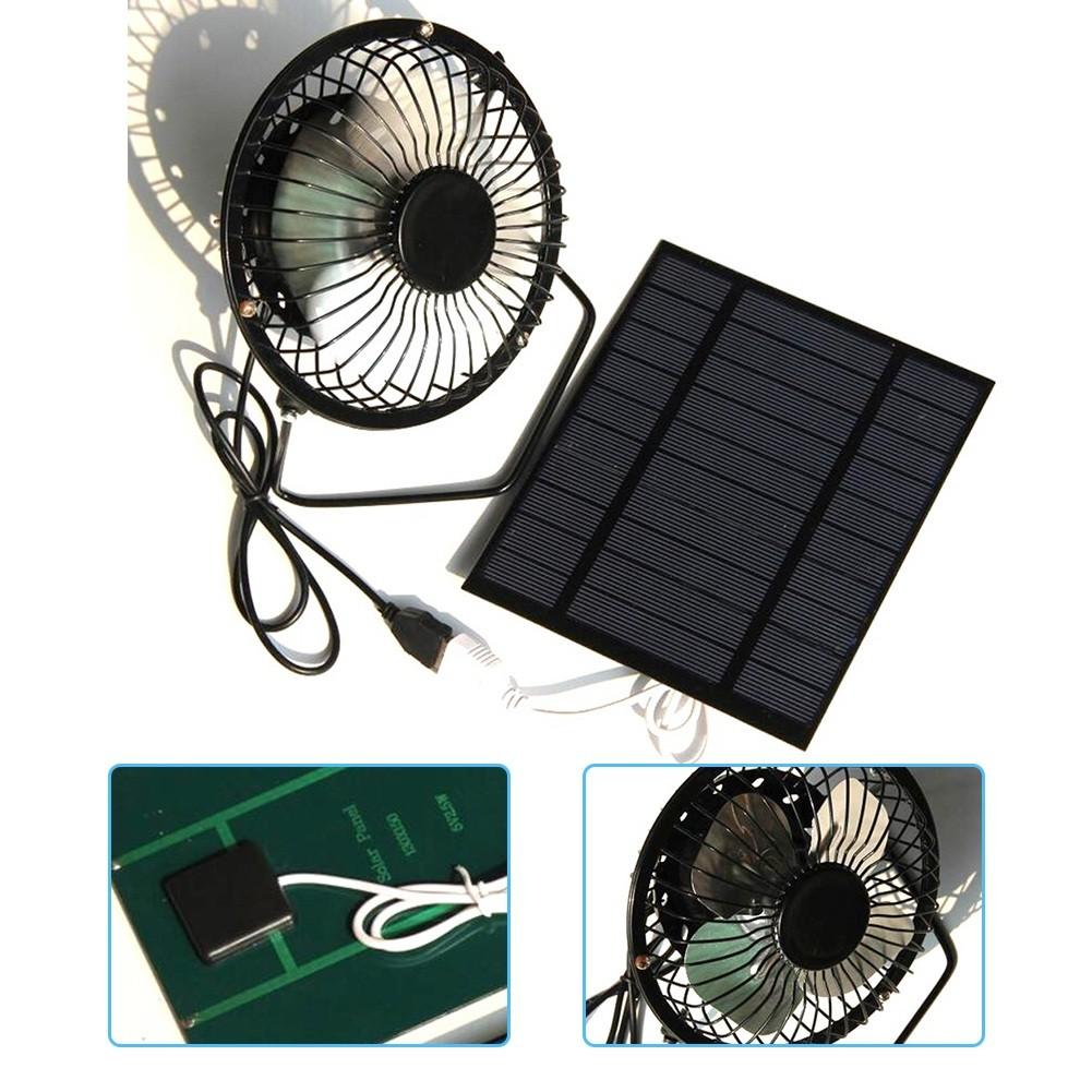 Portable USB Solar Fan Solar Exhaust Fan Solar Panel Powered Fan