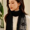Breathable Embroidered Flower Shawl Polyester Lace Thin Headscarf Long Hijab Scarf  Neck Decoration