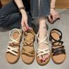 Summer Women's Sandals New Casual Fashion Flat Bottom Roman Open Toe Fairy Sandals