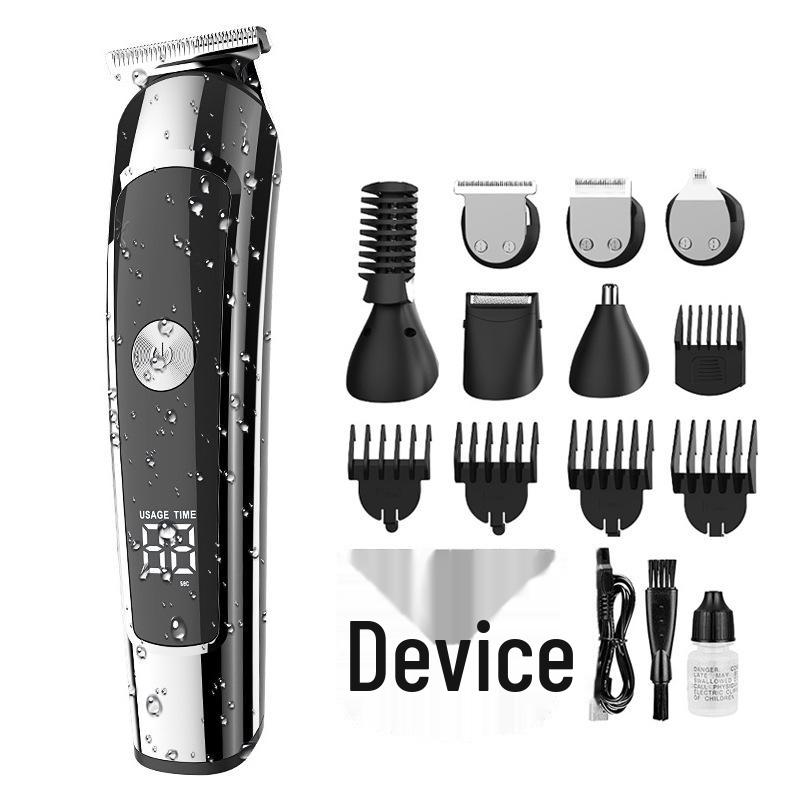 Multifunctional Electric Hair Clipper Set: Water-Washable, 6-in-1 Household Hair Salon Tool for Carving and Styling