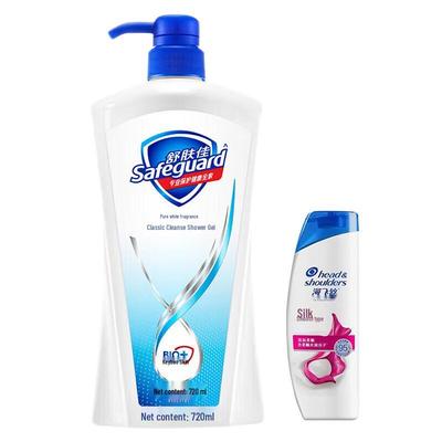 Набор: Гель для душа Safeguard Pure White и Шампунь Head & Shoulders Silky Smooth