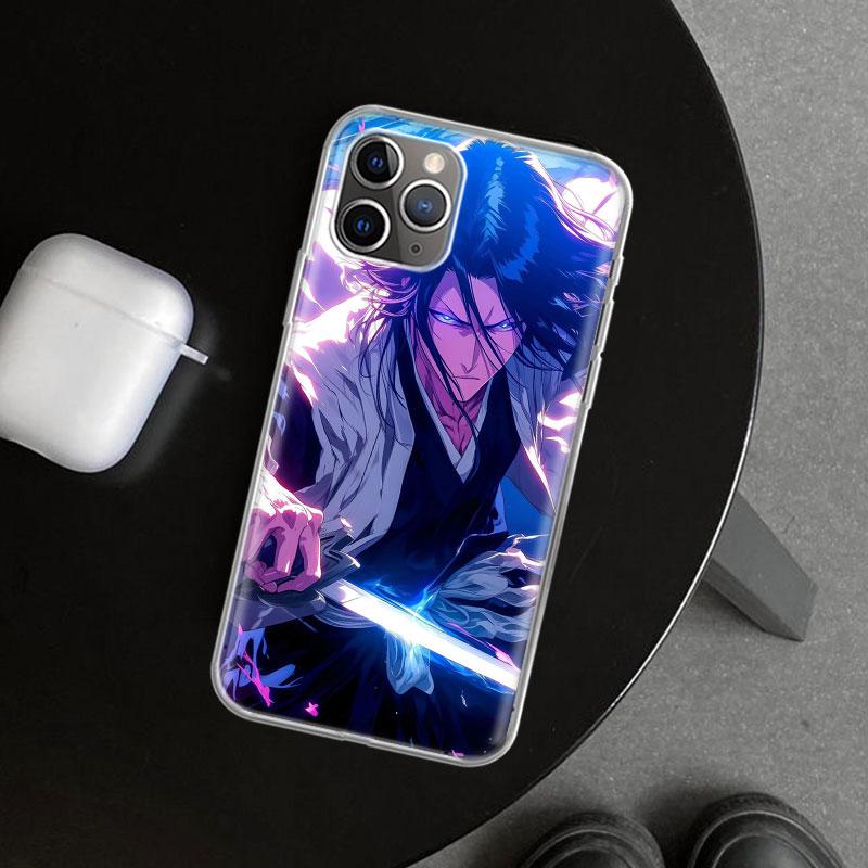 Чехол для телефона Bleach Кучики Бьякуя для iPhone 11 12 13 Mini 14 15 Plus 16 Pro Max 17 Air 7 8 + SE Художественный Индивидуальный Fundas 11