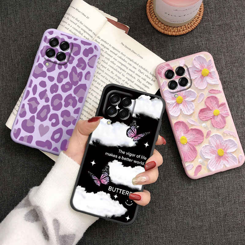 Leopard Case For Samsung Galaxy M33 M53 M14 M15 F15 M34 F34 M35 M54 M55 C55 F55 M13 M23 F23 Phone Cover Shockproof Soft Fundas