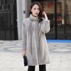 Coat Female Whole Mink Lmitation Fur Coat Winter High-grade Mink Velvet Mid Length Stand Collar Fur Coat