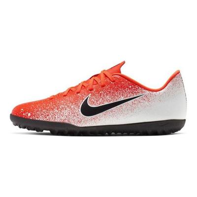 Футбольные бутсы Mercurial Vapor 12 Club для игры на искусственном газоне Мужские футбольные бутсы Бело-оранжевые AH7386-801
