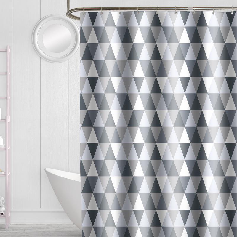Треугольная утолщенная водонепроницаемая занавеска для душа, полиэстеровая ткань для занавески для душа, водонепроницаемая и устойчивая к плесени ткань для занавески для душа