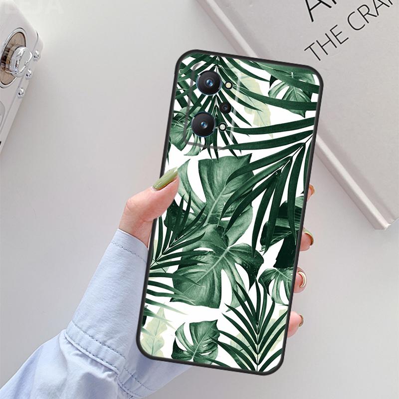 Зеленый тропический лист для Realme 10 11 Pro Plus GT Neo 5 2T C21Y C30 C31 C33 C35 C55 OnePlus Nord CE 2 3 Lite Чехол