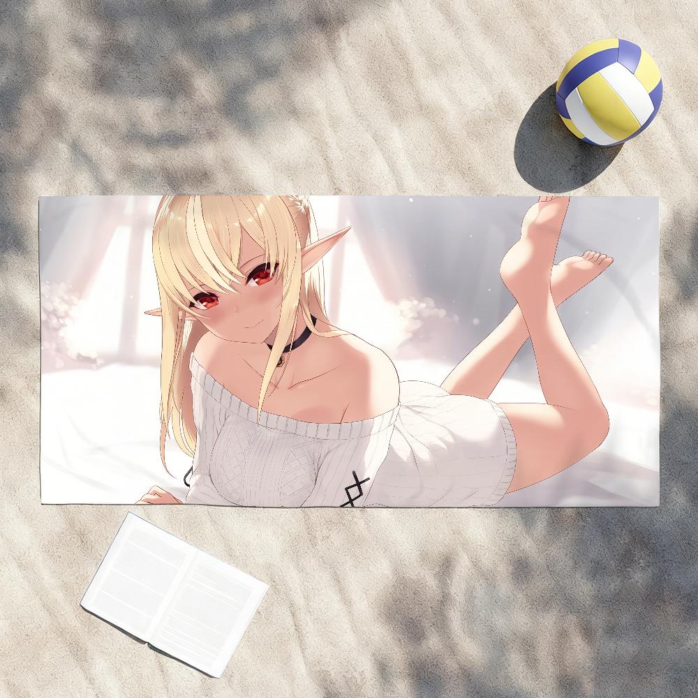 Аниме S-Shiranui Flare Girl Полотенце Душ Сауна Путешествие Спа Быстросохнущие Аксессуары для Тренажерного Зала Мягкие Большие Пляжные Полотенца