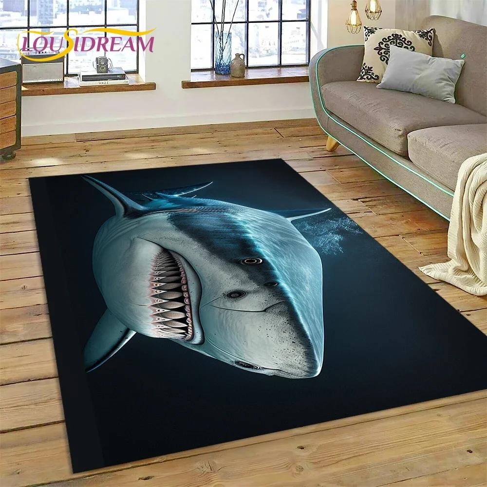 3D Подводный мир Морское дно Дельфин Мультфильм Ковер Ковер для спальни Гостиная Домашний Диван Украшения, Детский Большой Декор Напольный Коврик