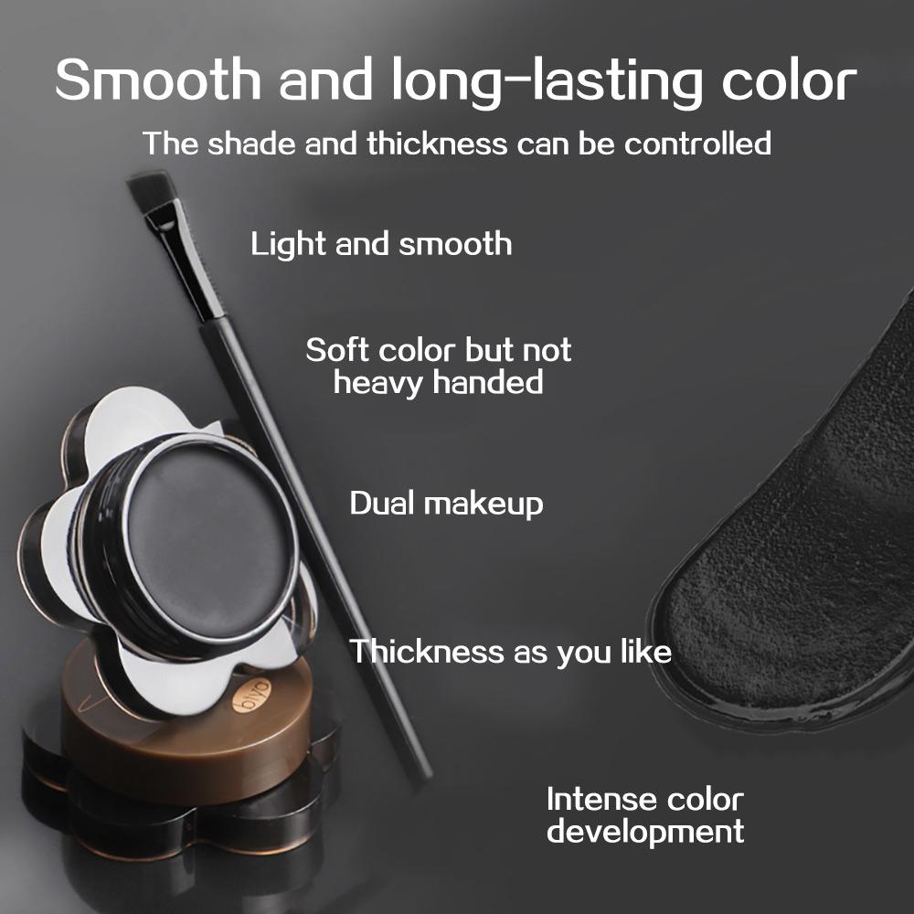 Biya Подводка для глаз, водостойкая и устойчивая к поту, стойкая и не размазывающаяся, дымчато-темная, многоцелевая пудра для бровей