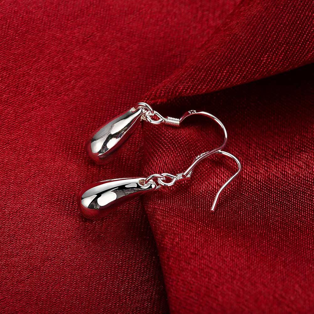 Высокое качество 925 серебро цвет капли воды кулон ожерелье серьги комплект ювелирных изделий для женщин вечерние свадебные украшения рождественские подарки