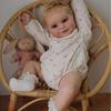 Lovely 50cm Full Silicone Body Reborn Doll Maddie Chubby Adorkable Baby Girl Doll Real Like Rooted Gold Hair Newborn Dolls for Kids Birthday Xmas Gift