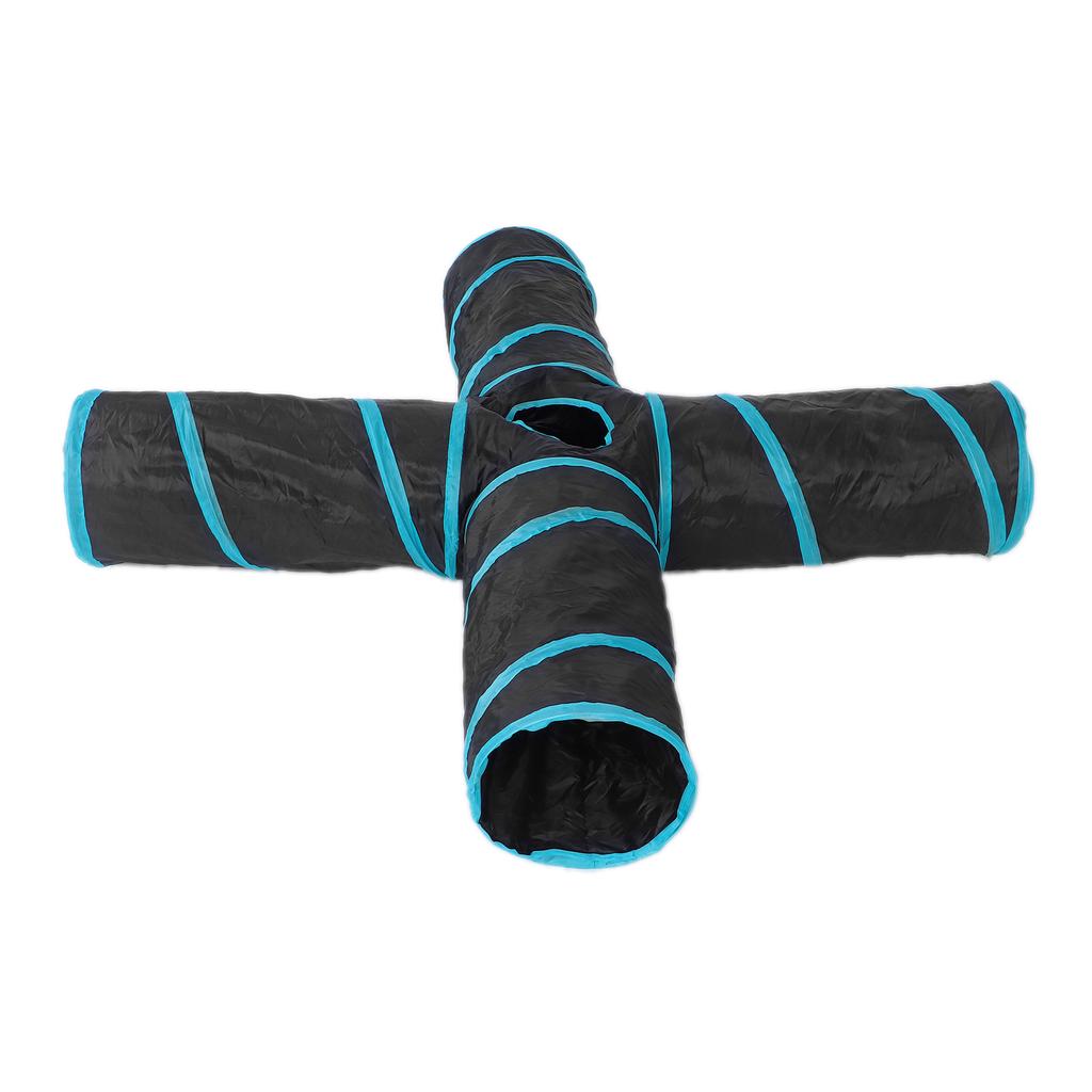 Туннель для игр с домашними животными, складной, 4-ходовой, с сумкой для хранения для кошек, собак, кроликов, для помещений и