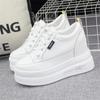 Casual Platform Trainers White Shoes Woman Height Increasing Shoes 10CM Heels Spring Autumn Wedges Breathable Women Sneakers Plus Size