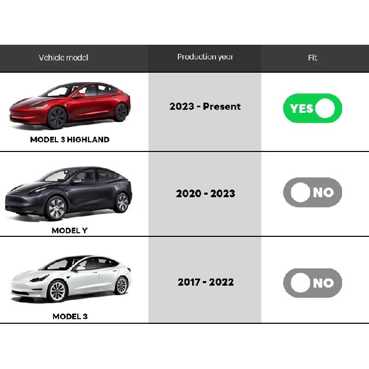 Для Tesla Model 3 Highland 2024 Коврики в салон TPE Ковер Водонепроницаемые Устойчивые к погодным условиям Подставки под ноги Коврики
