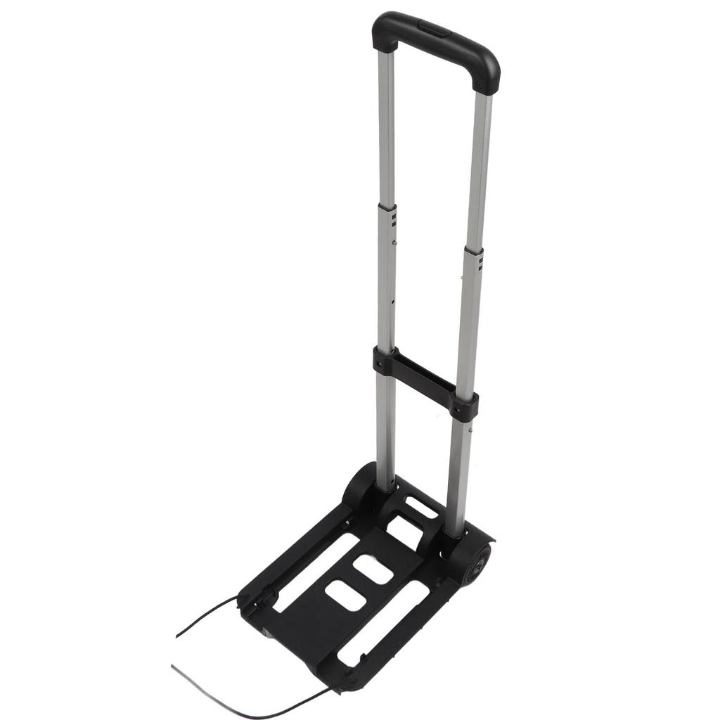 Folding Luggage Cart with 2 Wheels Small Hand Truck with Drawbar Light Duty Dolly for Moving