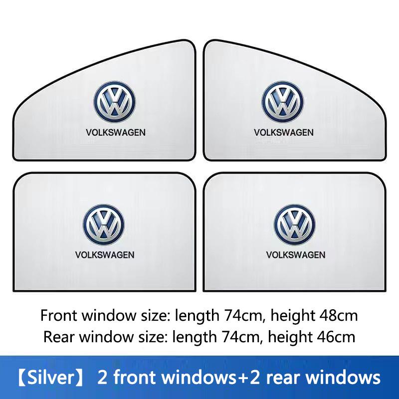 rsq1 4pcs Car Windshield Sunshade Interior UV Protection Shield For VW GTI Scirocco Polo T5 Passat B6 Golf Tiguan Jetta Beetle