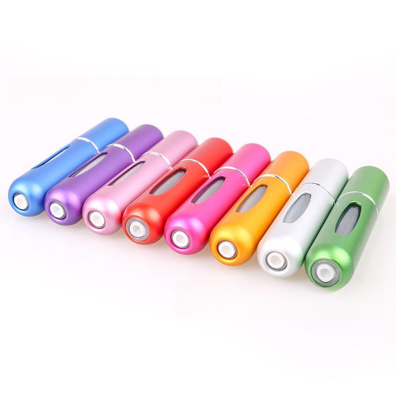 1PC Portable 5ml Mini Self-Pumping Perfume Bottle Bottle Bottle Fillable Spray Bottle Aluminum Perfume Empty Bottle