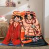 One Piece Anime Luxury Flannel Lightweight Blanket Home Decor Sofa Bed Travel Cover Family Gift LXR169