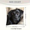 Cute Black Labrador Retriever Printed Pillowcase for Pet Lovers! Sofa Cushion Cover, Home Room Dormitory Decoration, 2D Printing