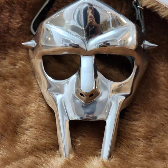 MF Doom Mask Стальная маска гладиатора Броня для лица Ручная работа Носимая Doom Face Cover Броня Подарки на Хэллоуин