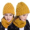 Fashion Autumn Winter Hats for Women Geometric Wool Knitted Hat Solid Handmade Beanie Cap Gorros Mujer Invierno Female Bonnet