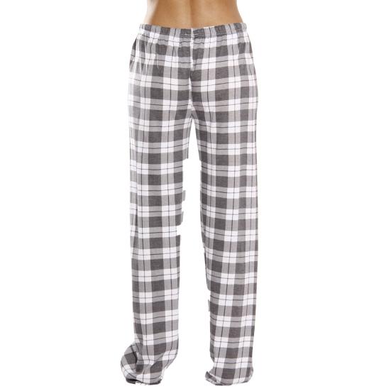 Женские домашние брюки с эластичной резинкой на талии, повседневные широкие брюки с клетчатым принтом, свободные брюки для отдыха