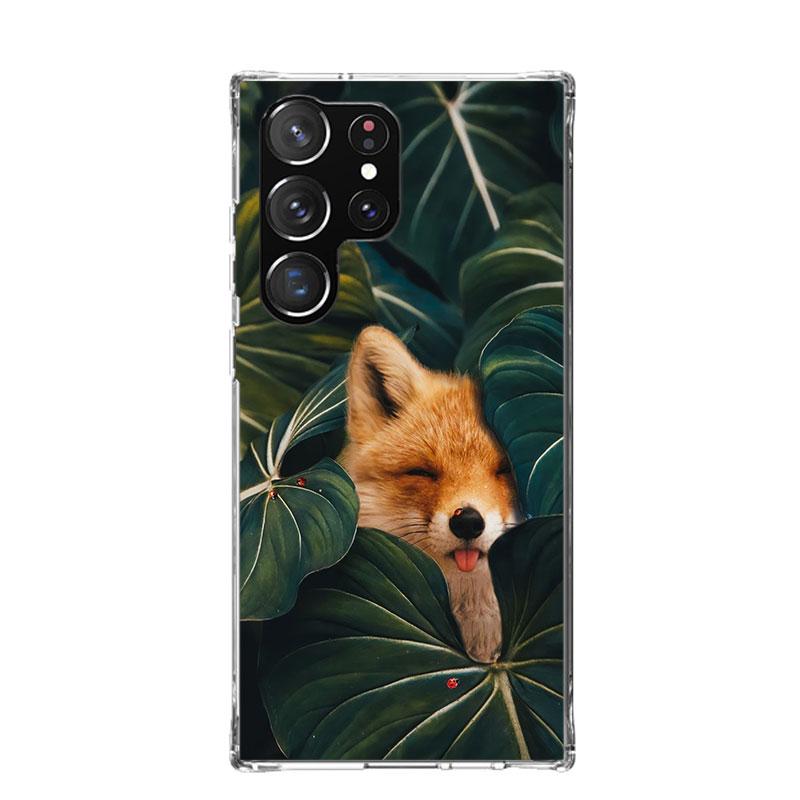 Чехол для телефона с животным лисой для Samsung Galaxy S26 S25 Edge S24 S23 FE S22 Ultra S21 Plus S20 + Fundas Cover Coque Galaxy S25 S24 S23