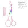 Eyebrow Trimming Scissors with Comb Stainless Steel Professional Non-Slip Precision Eyebrow Trimmer Men Women Brow Hair Removal Tool