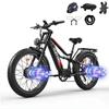 Tifgalop ES7PRO новый электрический велосипед для взрослых 1500 Вт двухмоторный EBike 52 В 21 Ач аккумулятор гидравлический тормоз 60 км/ч 26'' толстые шины дроссель горный велосипед
