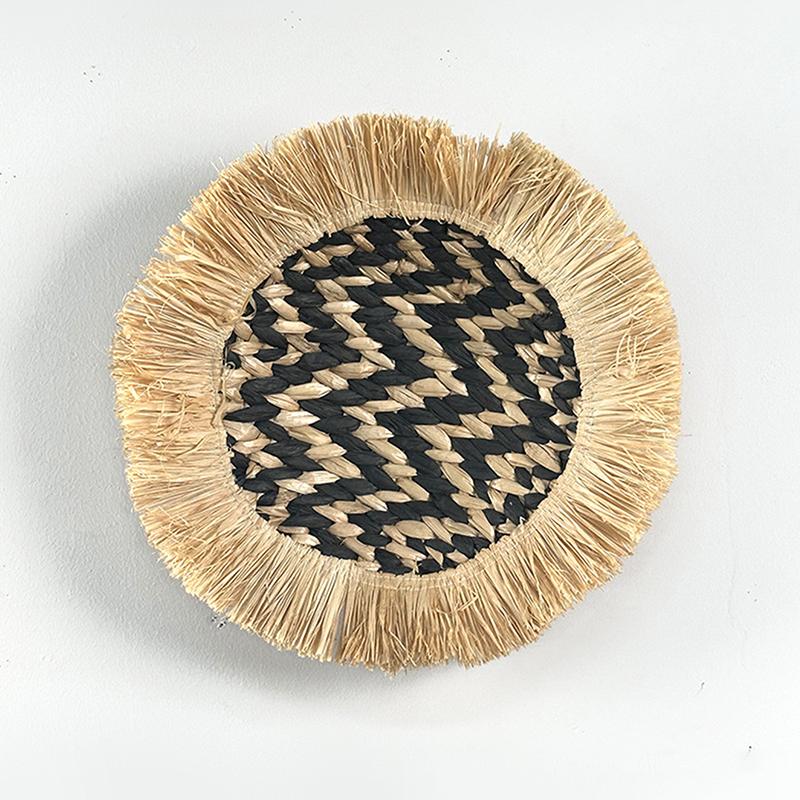 Round Grass Weaving Ornament Circular Wall Hanging Wall Decoration
