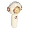 Handheld Fan Creamy White 3 Speed Mode Mist Spray USB Charge Base Design Mini Portable Fan for Home 