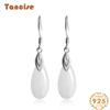 Танциз стерлингового серебра 925 пробы нефритовый циркон серьги серьги-капли для женщин подарки на свадьбу